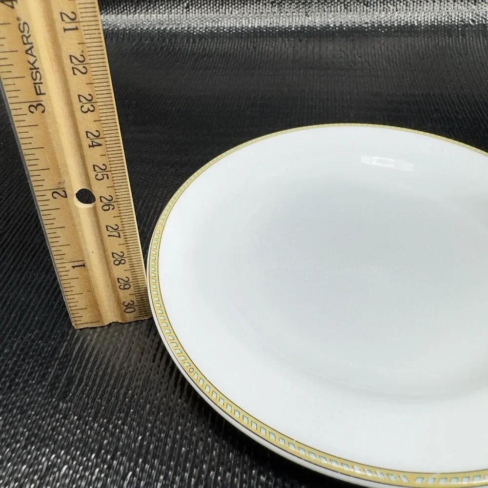 Fortessa Decorated Edges Porcelain 6inch Plate‎ Dish Set 4 Plates Dishes Vintage